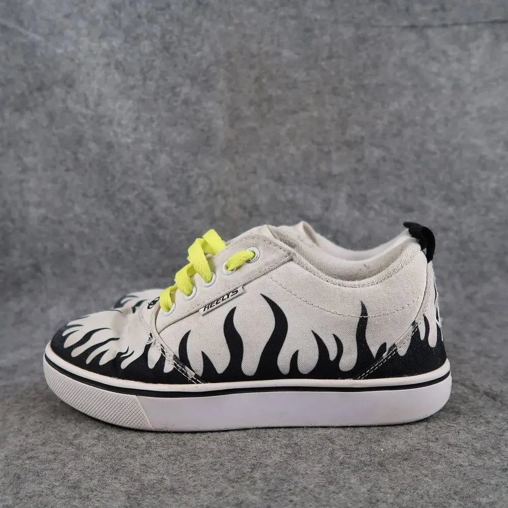Heelys Shoes Kids Youth 4 Wheeled Sneakers Skate Pro 20 Print Flames Lace Up